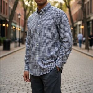 Lauren Ralph Lauren Classic Fit Non-Iron Check Button Down Shirt - 16 32/33